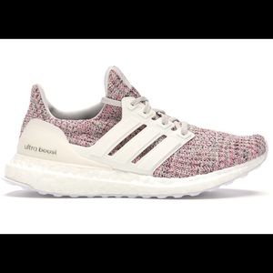 ADIDAS Ultraboost Chalk Pearl/Cloud White/Shock Pink- size 9